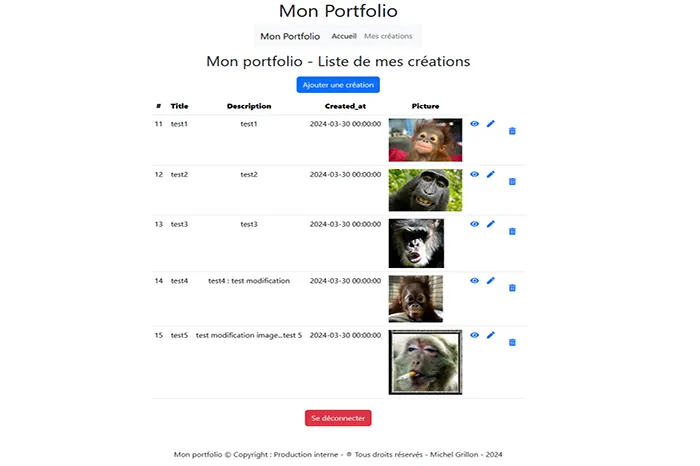 Portfolio MVC